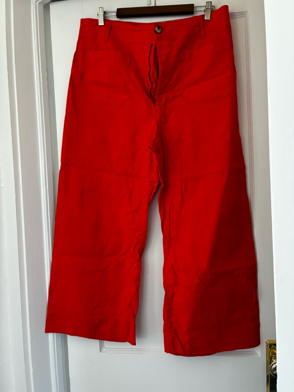 Anthropologie Colette Wide-Leg Bottoms in Orange
